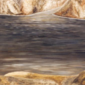 Foto: Die Heimat der Pause liegt in Norwegen 3-teilig 2001 (Ausschnitt), verkauft, h&auml;ngt in weiterf&uuml;hrender Schule, M&aring;l&oslash;y/West-Norwegen