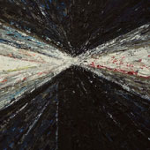 Foto: Lichtsignal &Ouml;l auf Leinwand (Work in Progress, Ausschnitt)